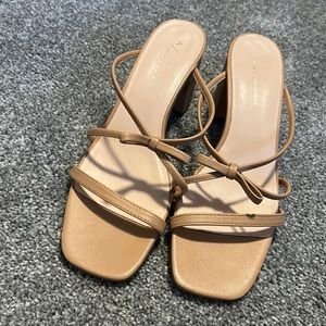 Anthropologie strappy sandal with block heel